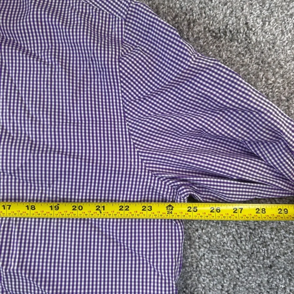 Todd Snyder Dress Shirt Mens 17.5 34/35 Gingham Check 2-Ply Cotton Button Down